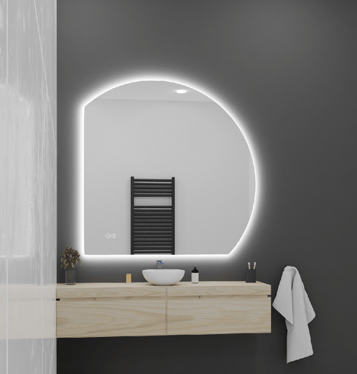 Enzo Corner Backlit LED Mirror with Adjustable LED Colour