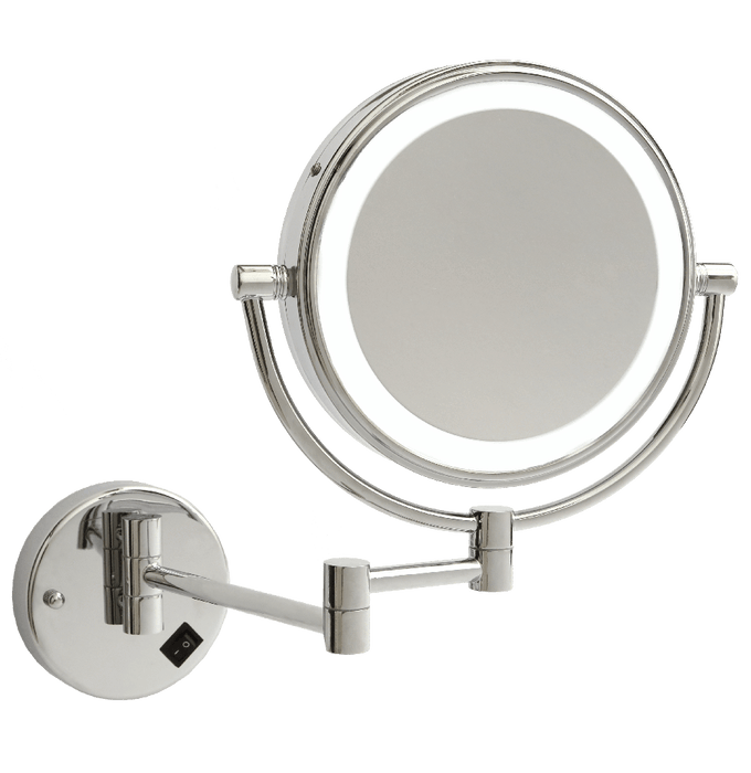 Ablaze Round Shaving Mirror with LED and 8x Magnification L258CSMC