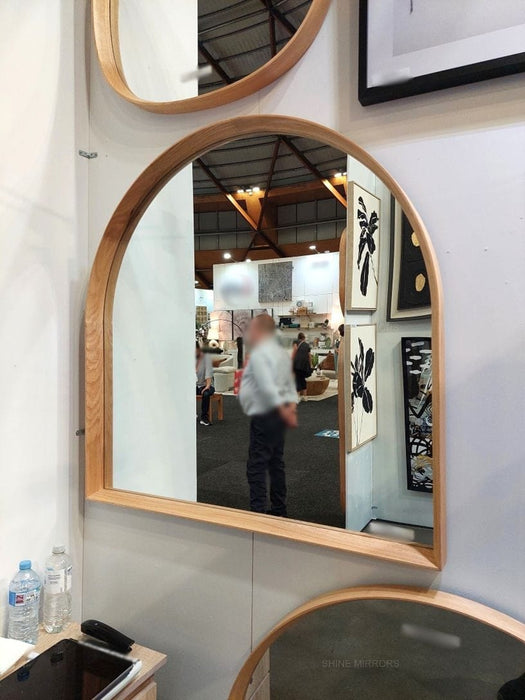 Aria Oak Arched Wall Mirror