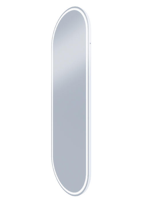 Gatsby Full Length Matte White Oval Frontlit LED Mirror - SHINE MIRRORS AUSTRALIA