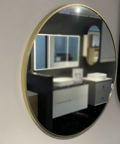 Jade Gold Round Wall Mirror