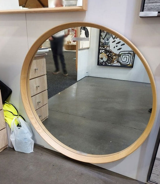 Merindah Oak Round Wall Mirror
