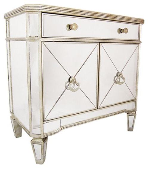 Sofia Mirrored Console Antique Table