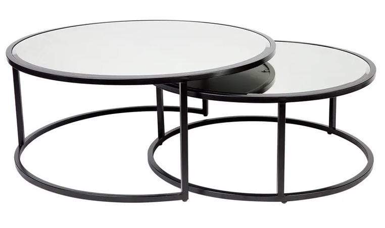 Tatiana Black Nesting Coffee Tables - SHINE MIRRORS AUSTRALIA