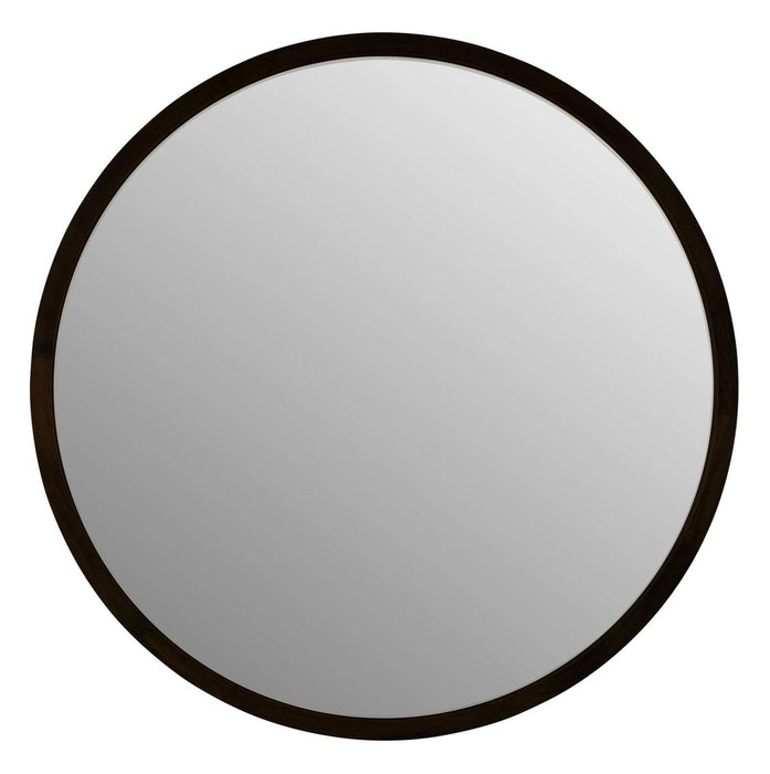 Tisha Black Solid Wood Round Wall Mirror - SHINE MIRRORS AUSTRALIA