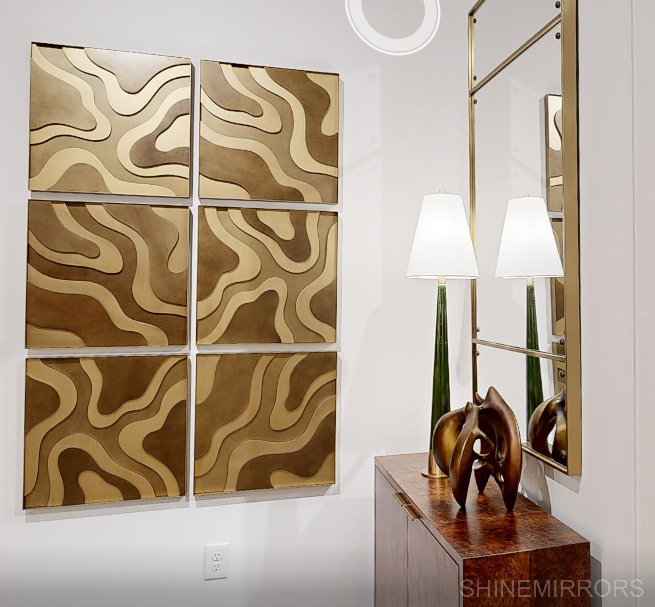 Uttermost Golden Terrain Wood Wall Decor, Set of 2