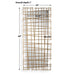 Golden Intersection Antique Gold Grid Wall Mirror