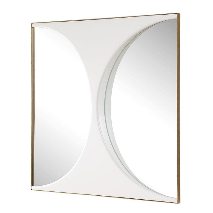 New Moon Antique Gold Mirrored Wall Decor