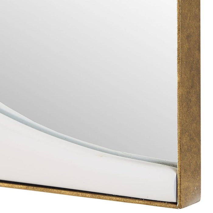 New Moon Antique Gold Mirrored Wall Decor