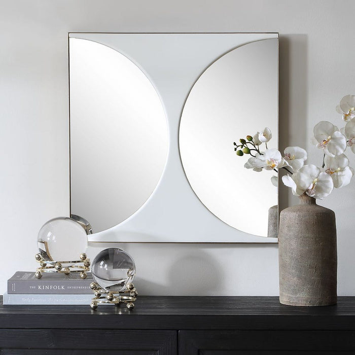 New Moon Antique Gold Mirrored Wall Decor
