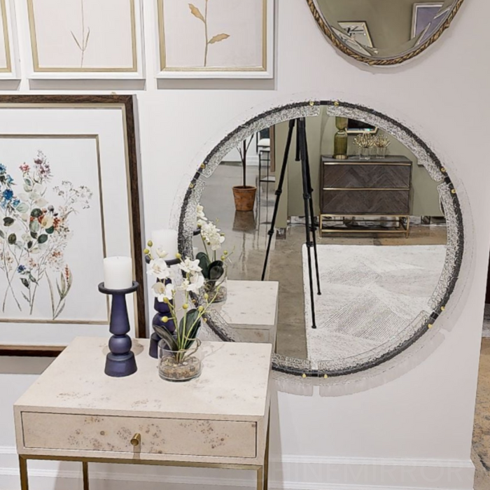 Uttermost Crystalline Round Wall Mirror