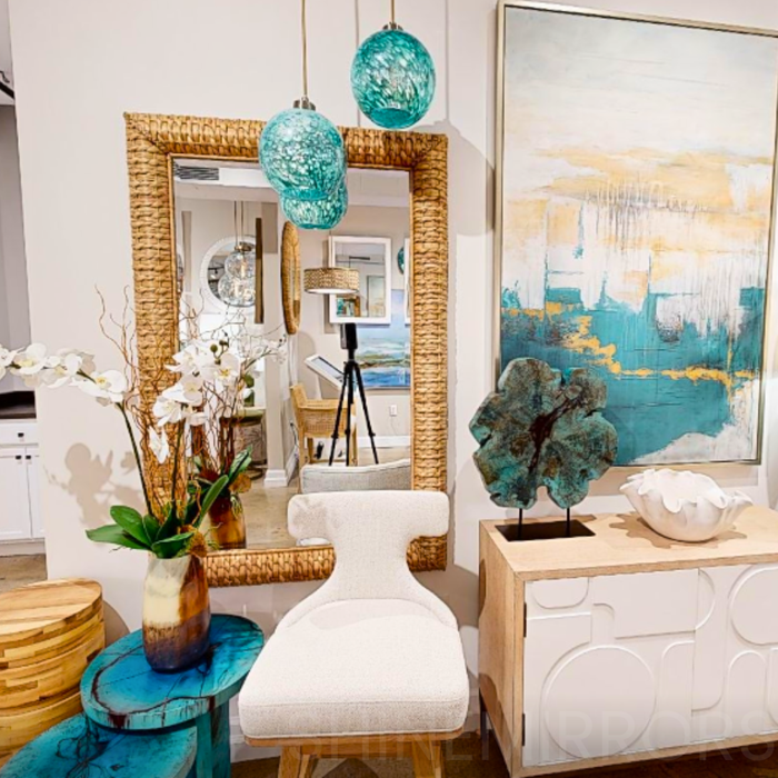 Uttermost Twisted Seagrass Large Wall Mirror