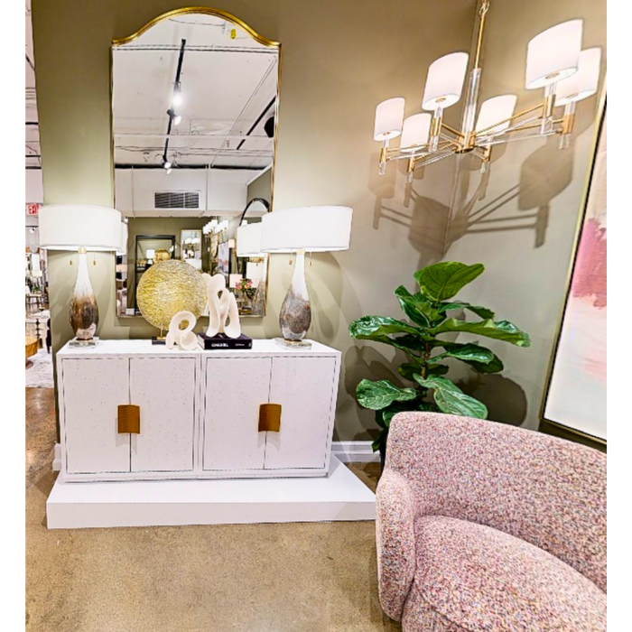 Uttermost Mallorca Brushed Brass Arched Wall Mirror