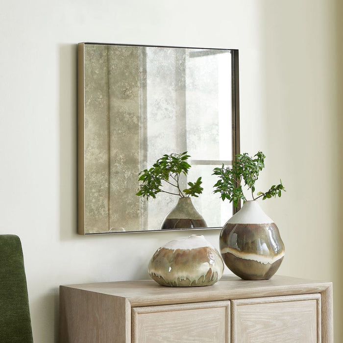 Uttermost Fredric Brushed Brass Square Wall Mirror