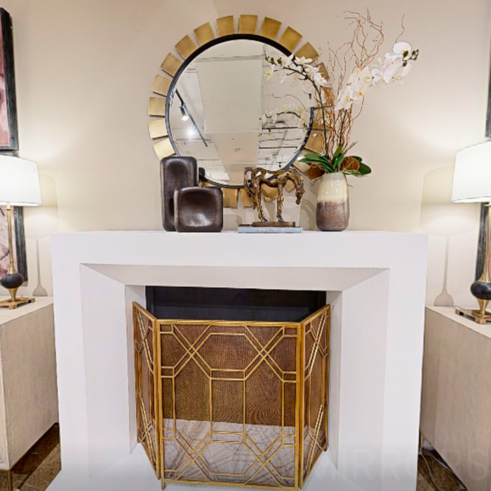 Uttermost Toluca Antique Brass Round Wall Mirror