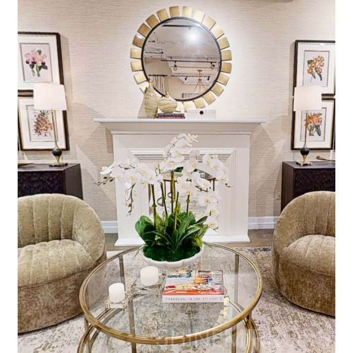 Uttermost Toluca Antique Brass Round Wall Mirror