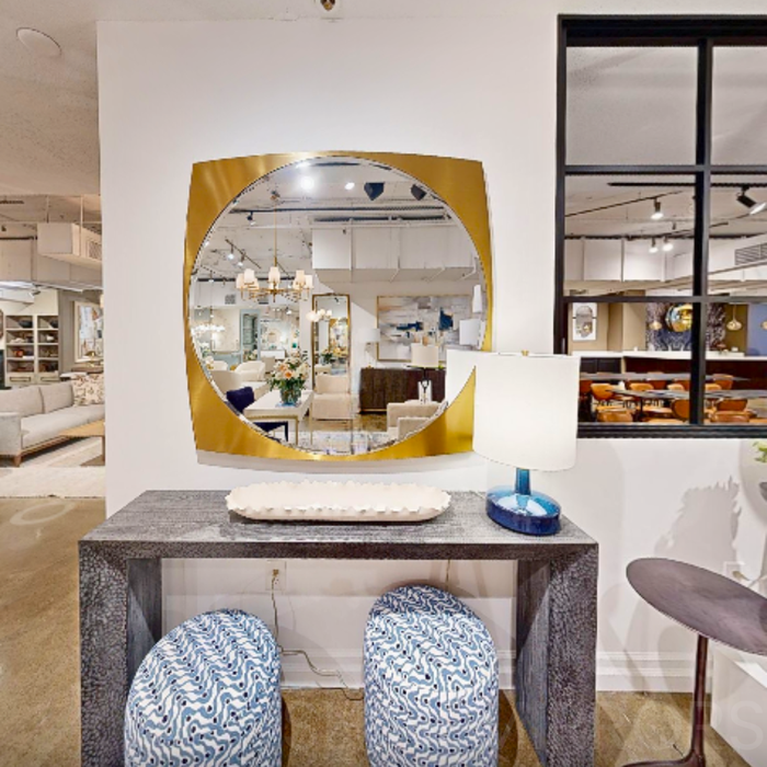 Uttermost Neilia Antique Brass Square Brown Wall Mirror