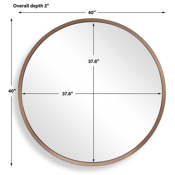 Uttermost Torrado Bronze Round Wall Mirror