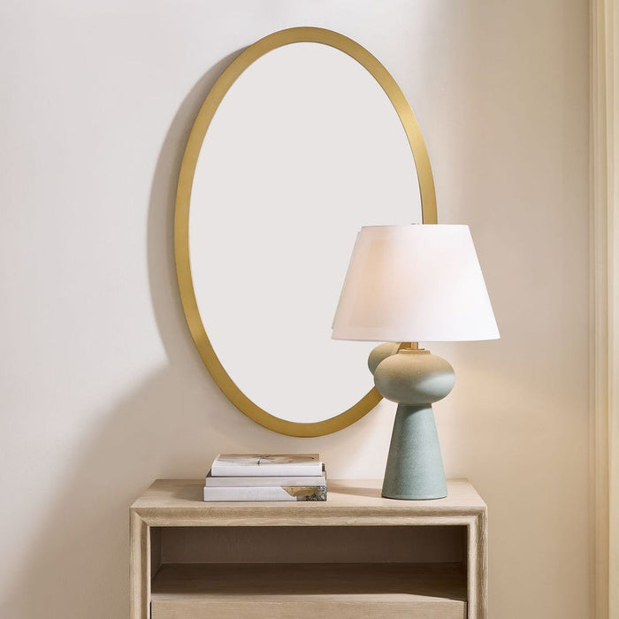 Uttermost Elstree Antique Brass Oval Wall Mirror