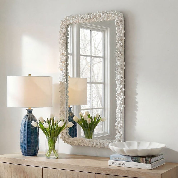 Uttermost Barnacle White Coastal Wall Mirror