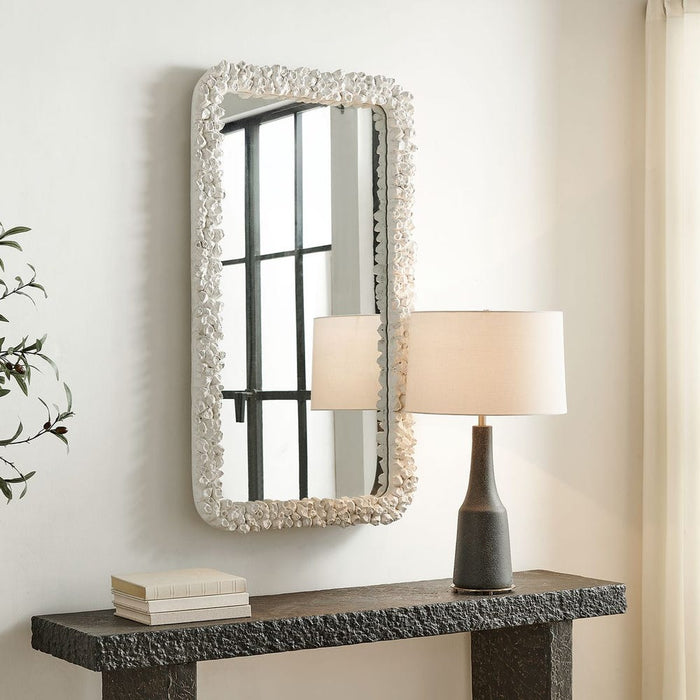 Uttermost Barnacle White Coastal Wall Mirror