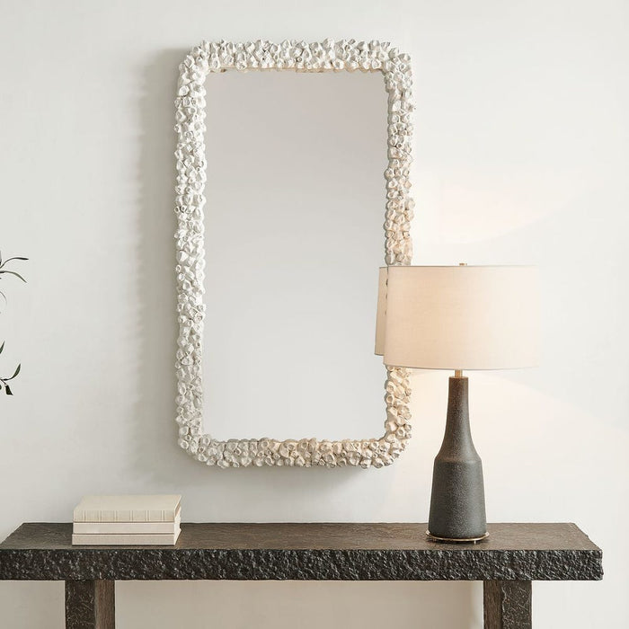 Uttermost Barnacle White Coastal Wall Mirror