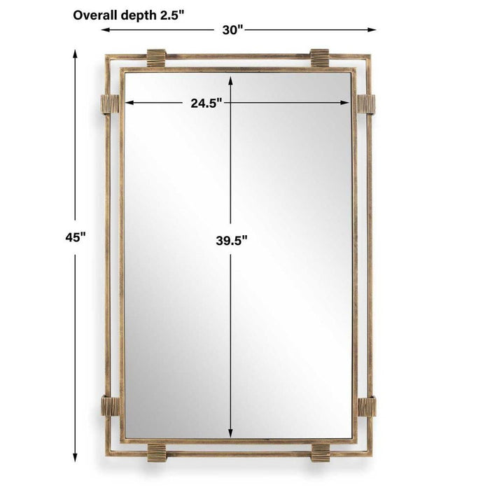 Uttermost Elsher Antique Gold Wall Mirror