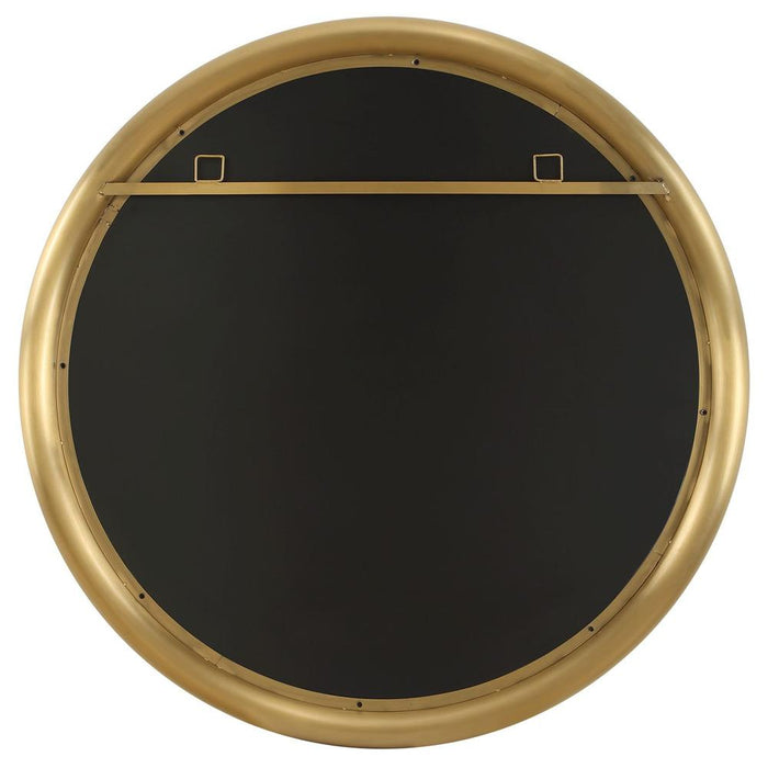 Uttermost Atkinson Antique Brass Round Mirror