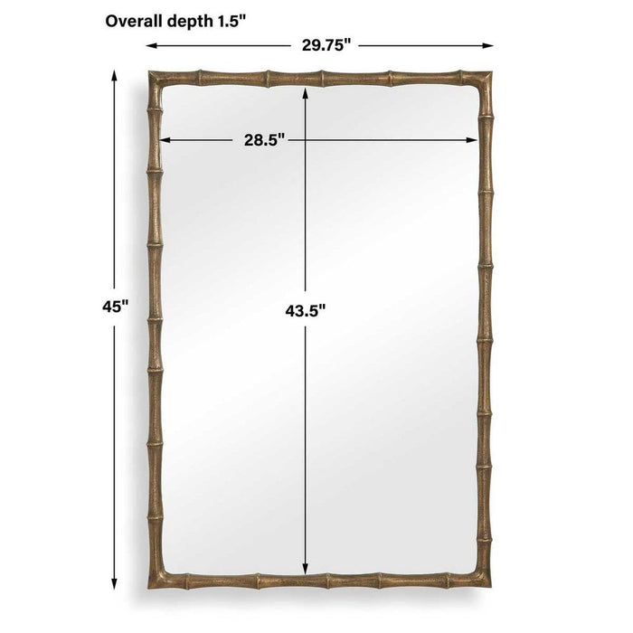 Uttermost Bamboo Mirror- Antique Brass