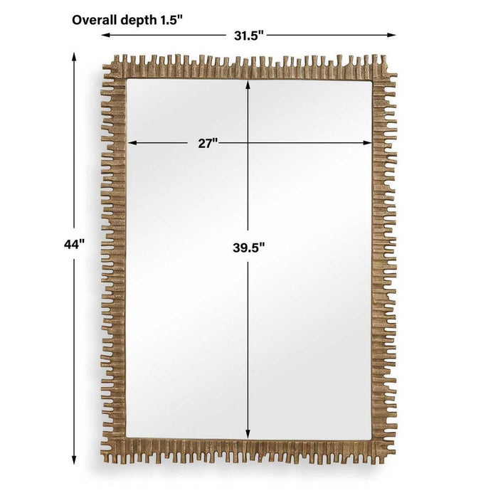 Uttermost Soto Antique Brass Mirror
