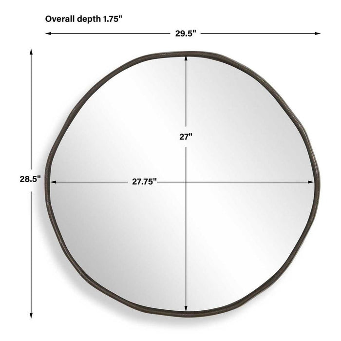 Uttermost Lowen Bronze Round Mirror