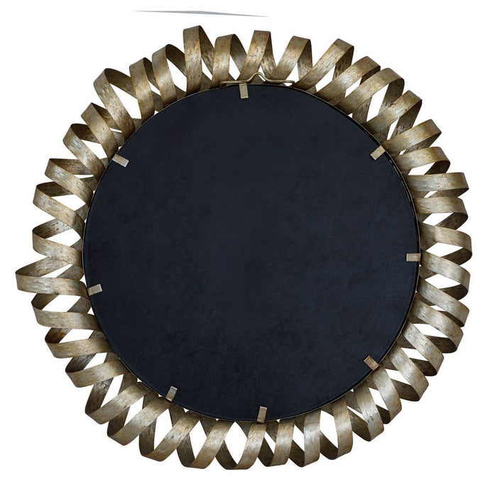 Uttermost Ribbon Antique Gold Round Wall Mirror