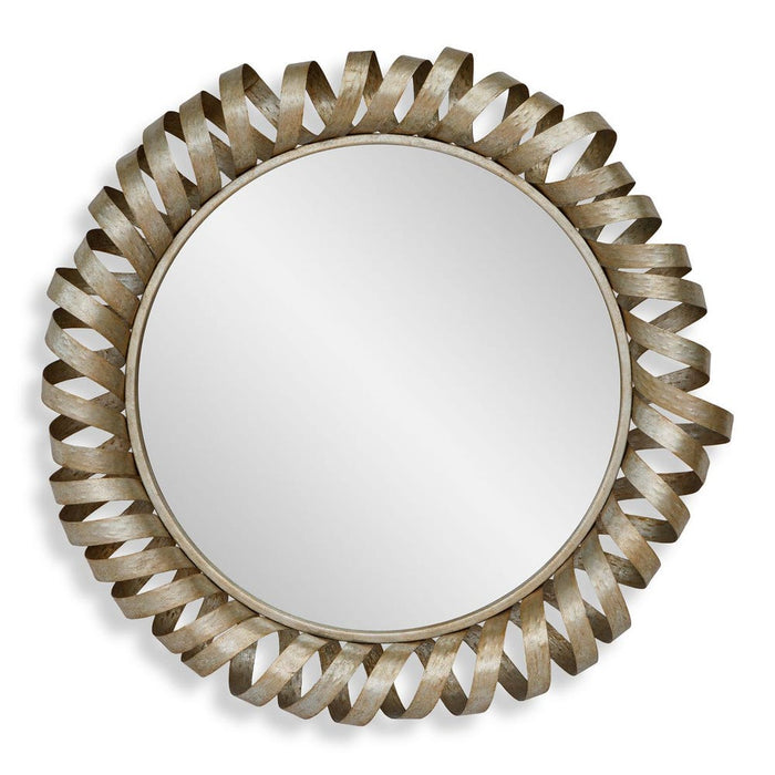 Uttermost Ribbon Antique Gold Round Wall Mirror