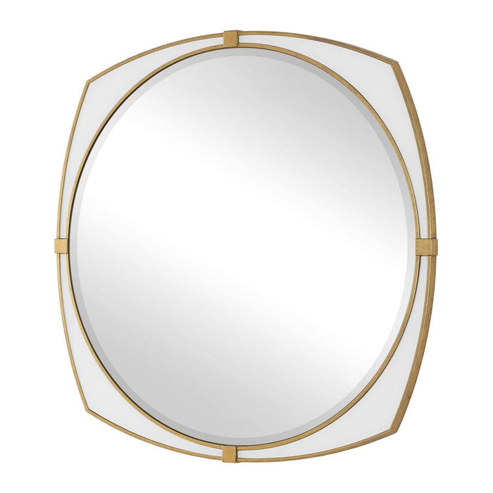 Uttermost Estella Antique Gold Round Wall Mirror
