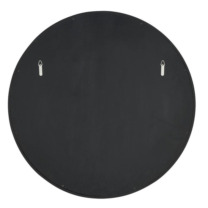 Uttermost Helia Matte Black Round Wall Mirror