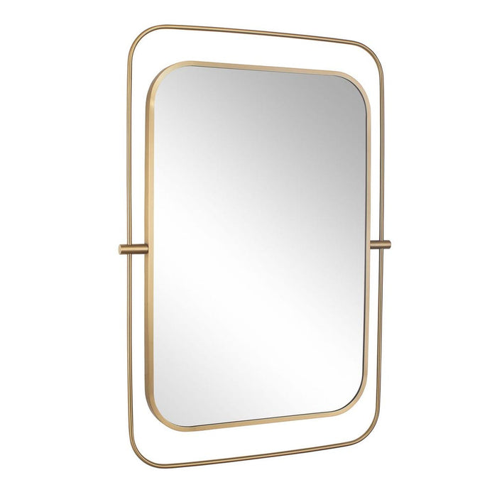 Uttermost Moreni Antique Brass Double Frame Wall Mirror