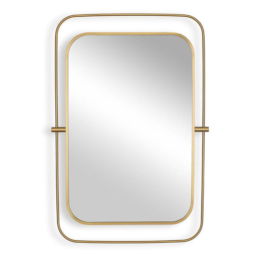 Uttermost Moreni Antique Brass Double Frame Wall Mirror