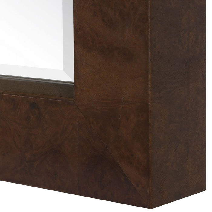 Uttermost Durant Burl Veneer Tall Wall Mirror
