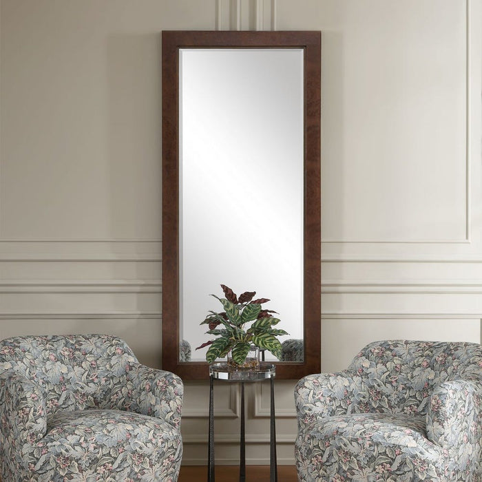 Uttermost Durant Burl Veneer Tall Wall Mirror