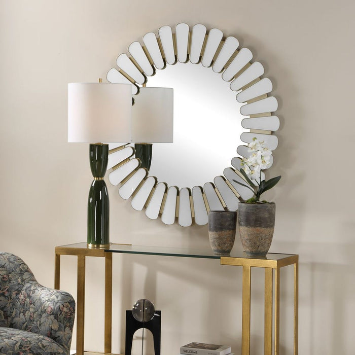Uttermost Miran Two-Toned Round Wall Mirror