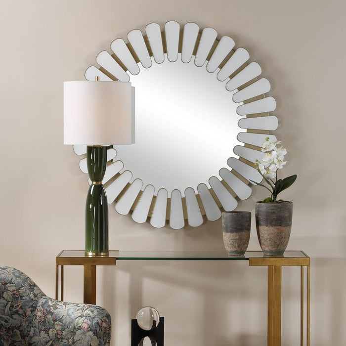 Uttermost Miran Two-Toned Round Wall Mirror