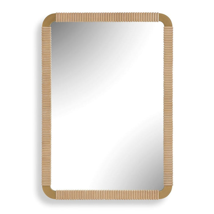 Uttermost Heinrich Natural Wood & Antique Brass Wall Mirror