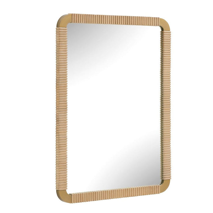 Uttermost Heinrich Natural Wood & Antique Brass Wall Mirror