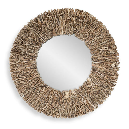 Uttermost Rossetti Natural Wood Round Wall Mirror