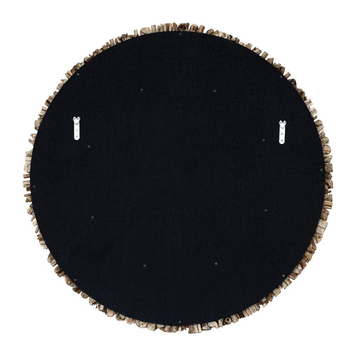 Uttermost Rossetti Natural Wood Round Wall Mirror