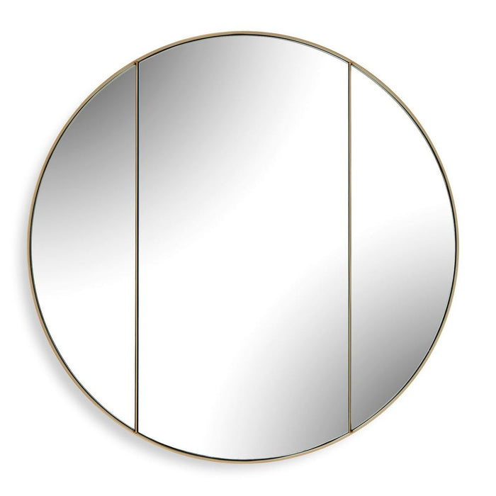 Uttermost Amram Antique Brass Round Wall Mirror