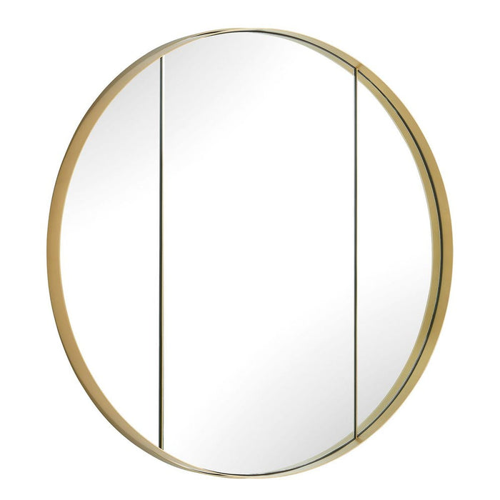 Uttermost Amram Antique Brass Round Wall Mirror