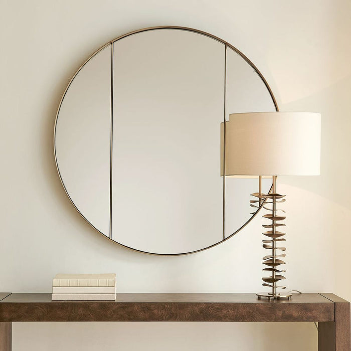 Uttermost Amram Antique Brass Round Wall Mirror