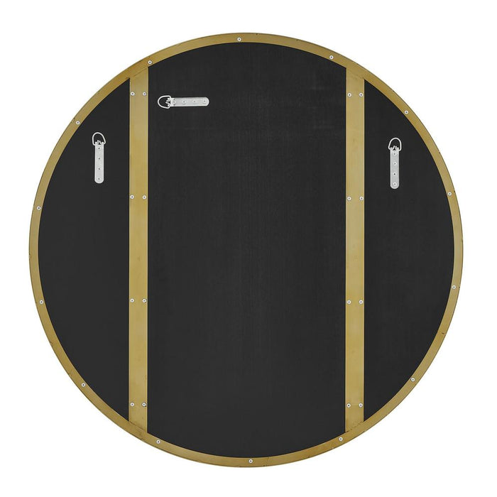 Uttermost Amram Antique Brass Round Wall Mirror
