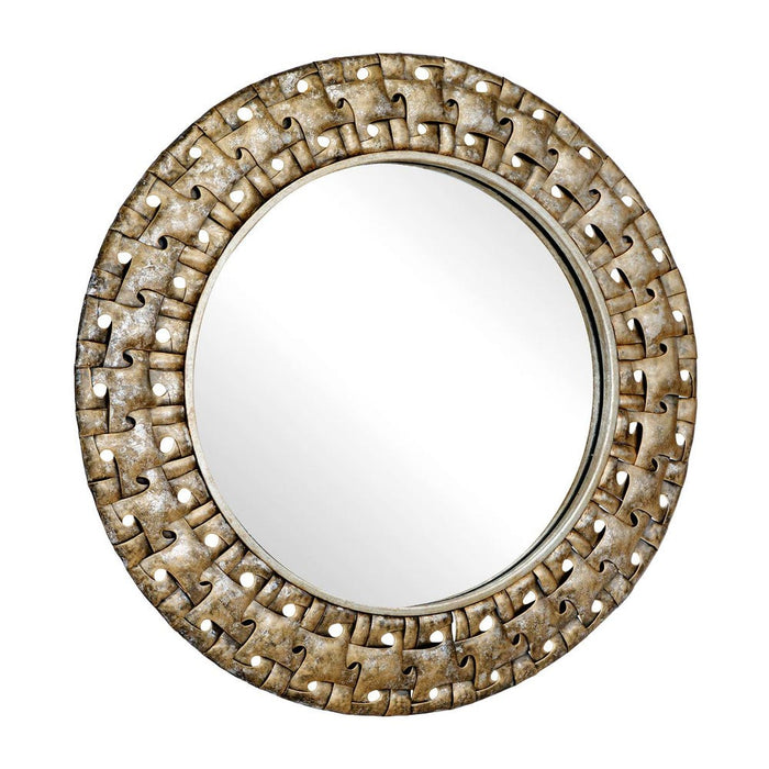 Uttermost Proust Rustic Bronze Round Wall Mirror